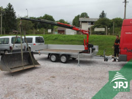 Hydraulická ruka Maxilift ML 110 a nákladní přívěs Agados